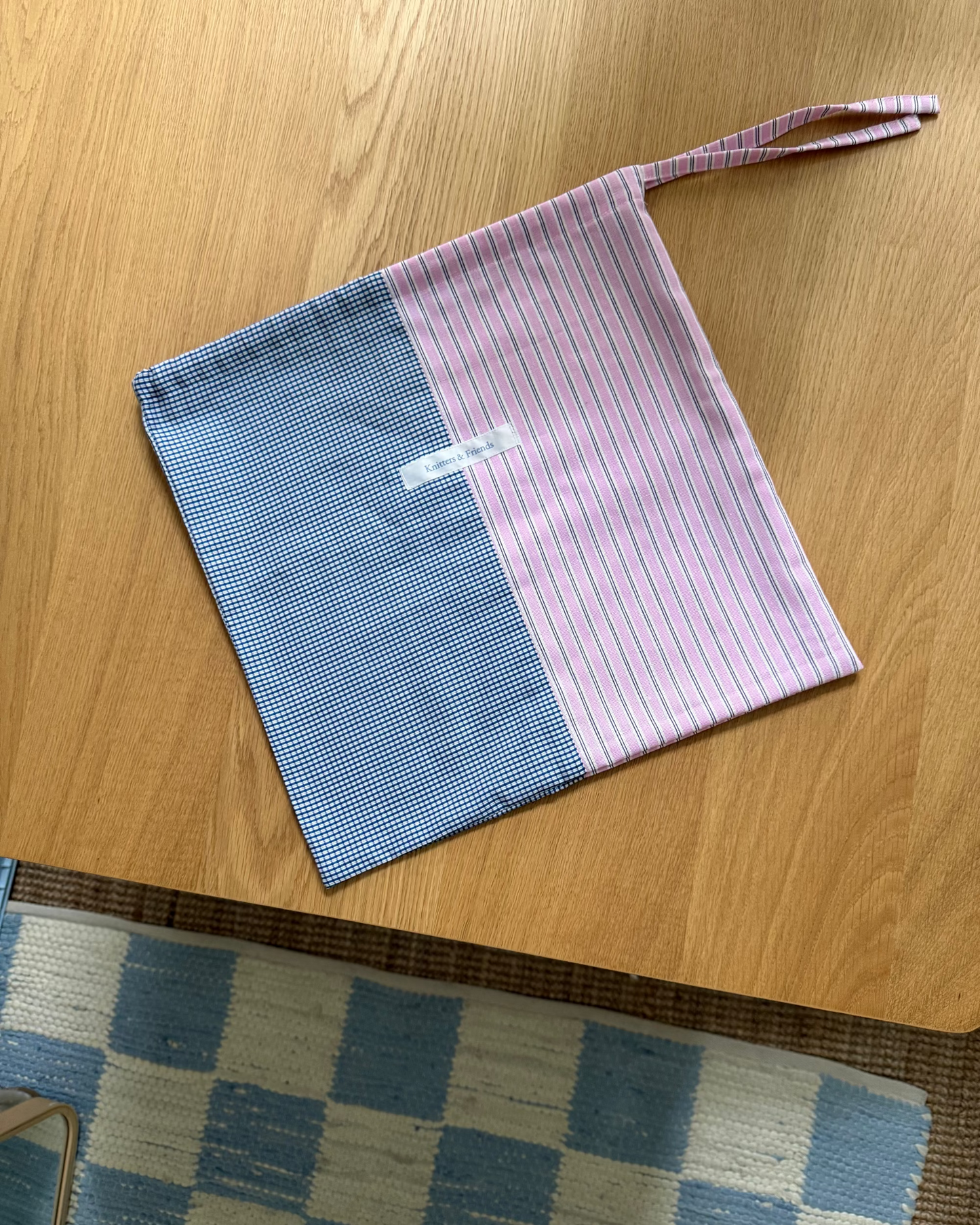 Project Bag - Blue and Pink