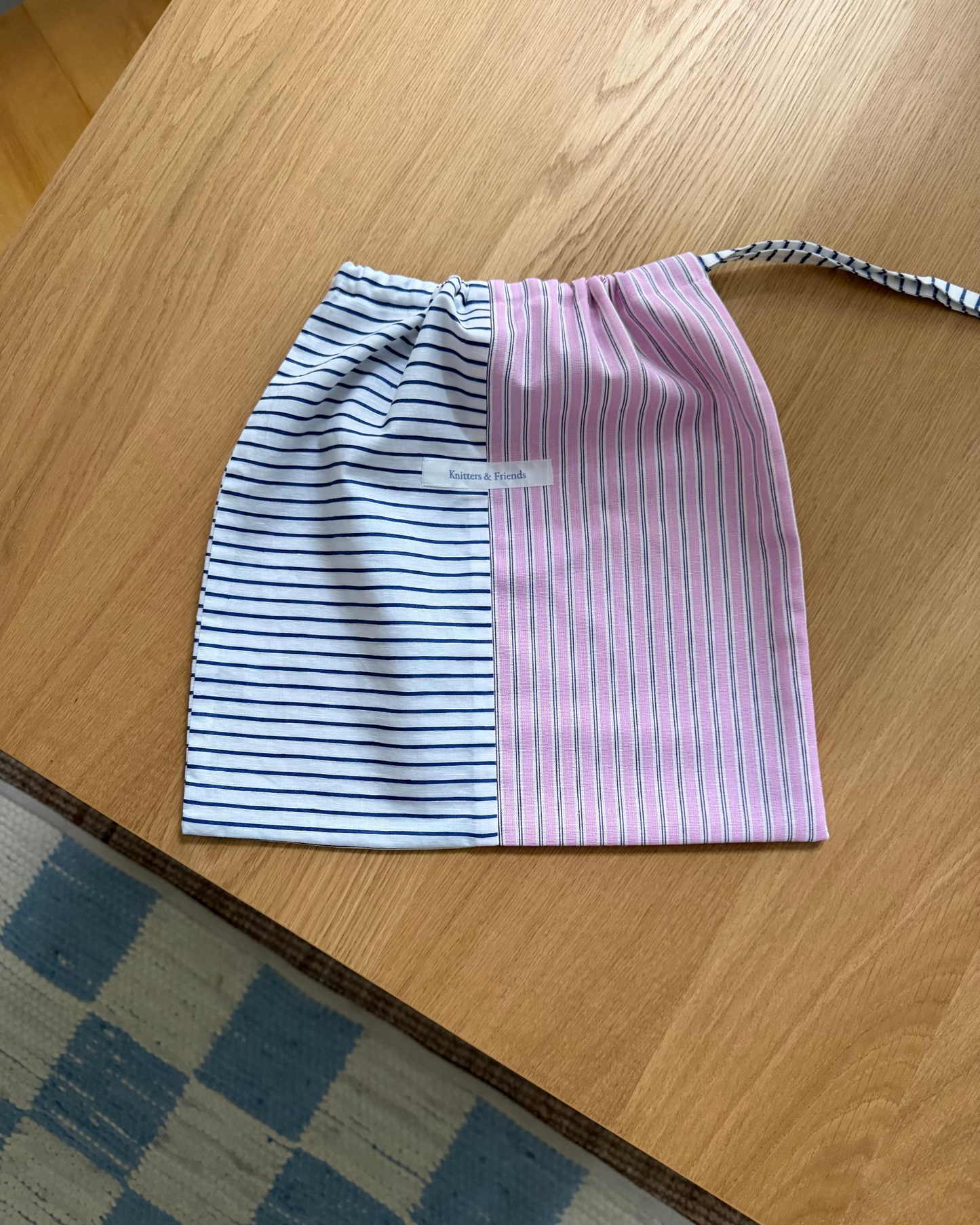 Project Bag - Pink and White