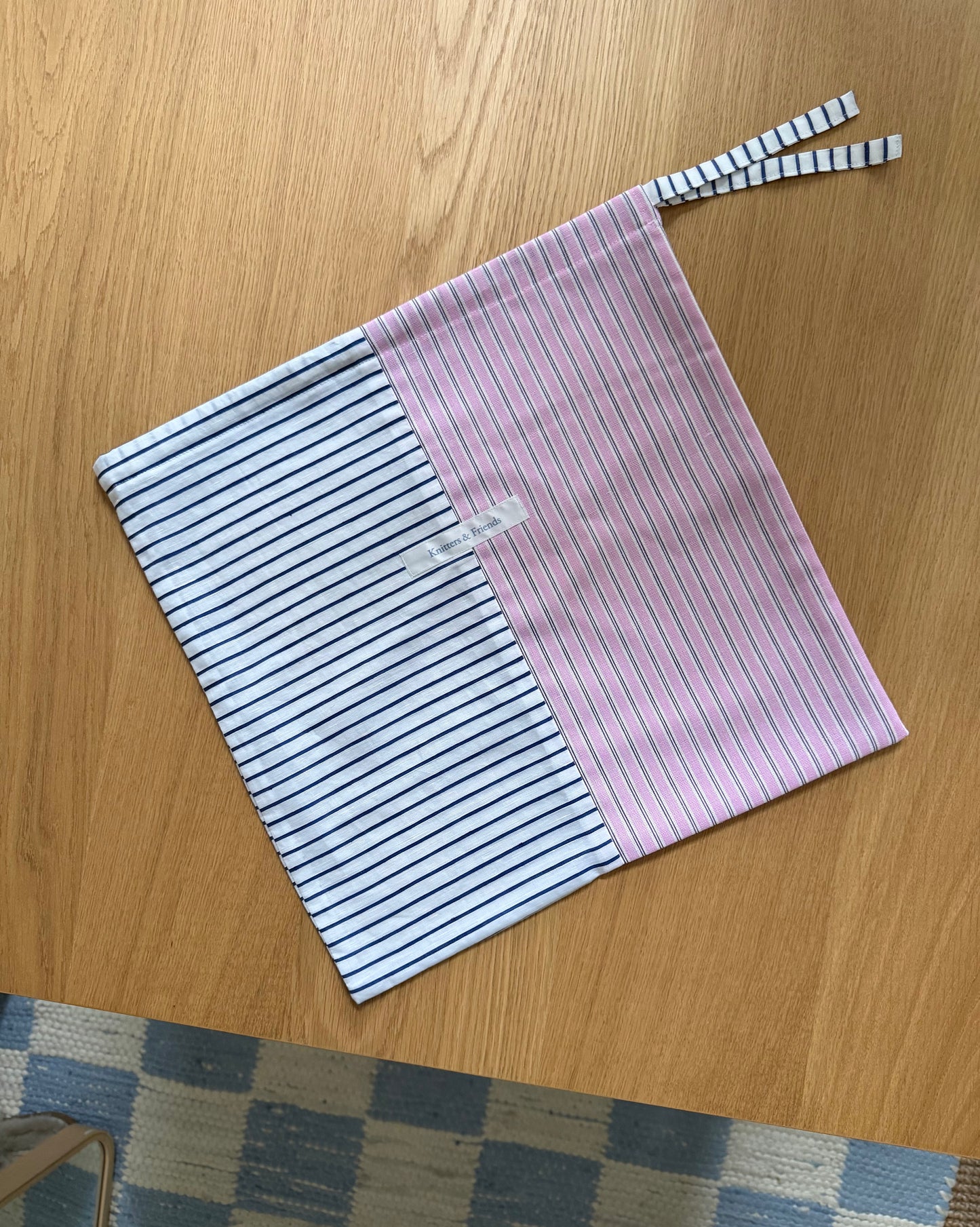 Project Bag - Pink and White