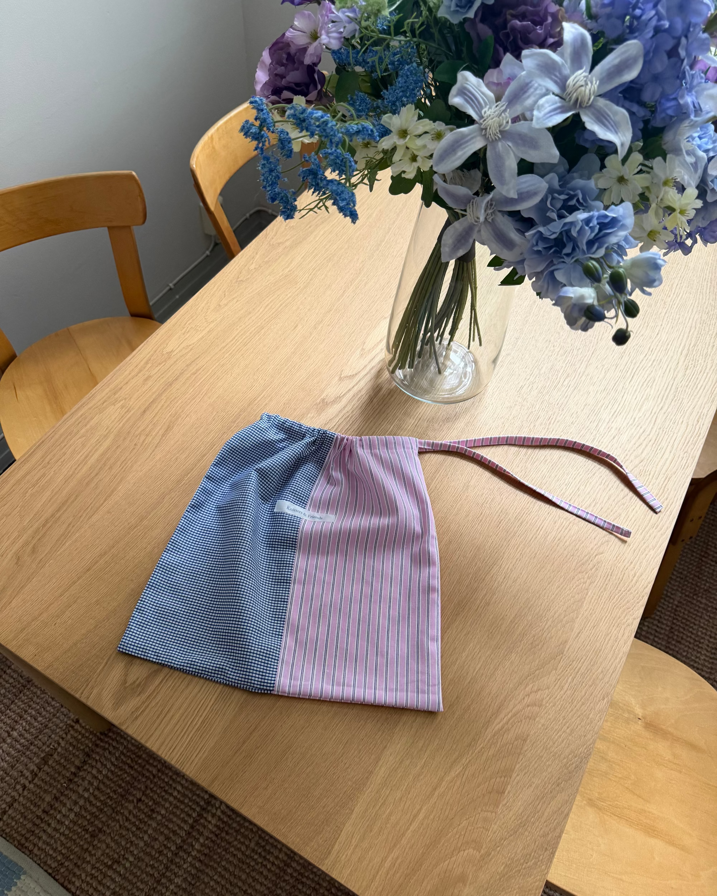 Project Bag - Blue and Pink