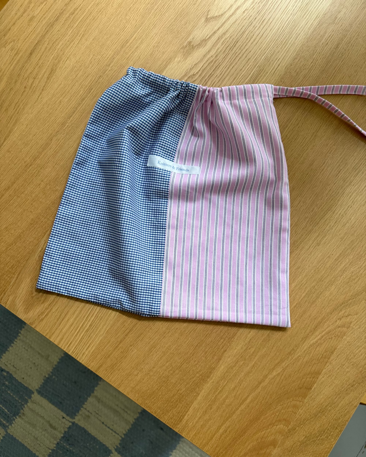 Project Bag - Blue and Pink